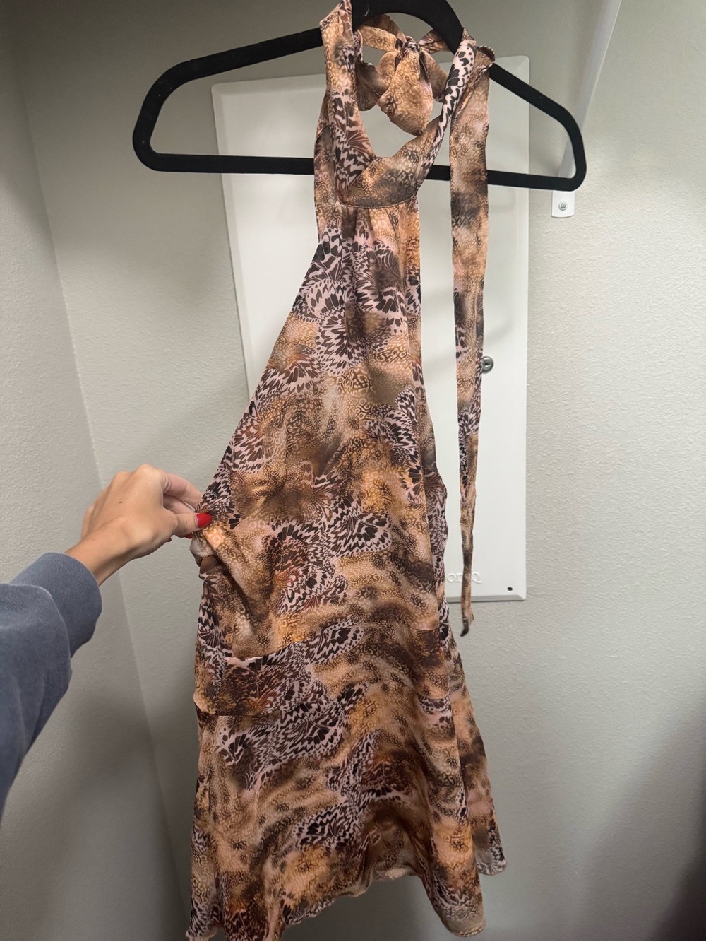 Princess Polly Leopard Print Slip Dress - Beige & Brown
